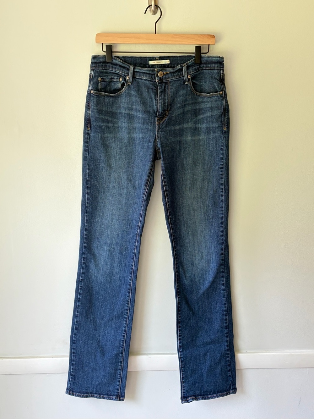 Levi's Dark Blue Straight-Leg Women's 505 Jeans